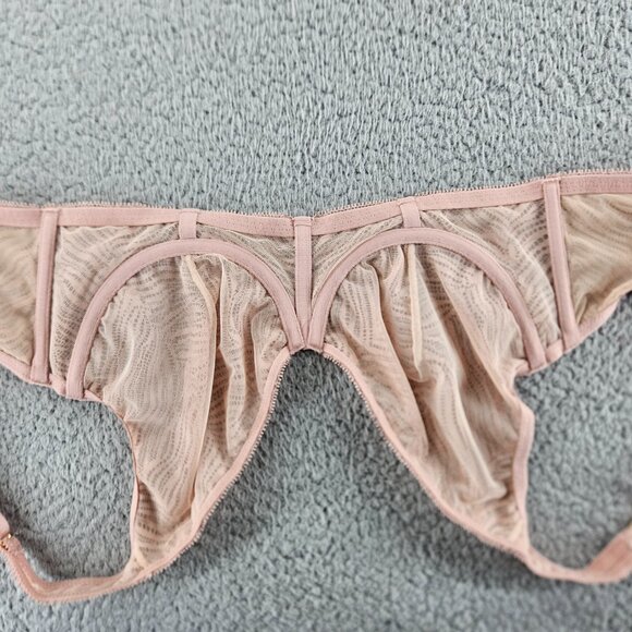 Victoria's Secret Bra‎ Womens 34D Pink Lace Unlined Plunge Sheer Underwire Sexy - Picture 6 of 14